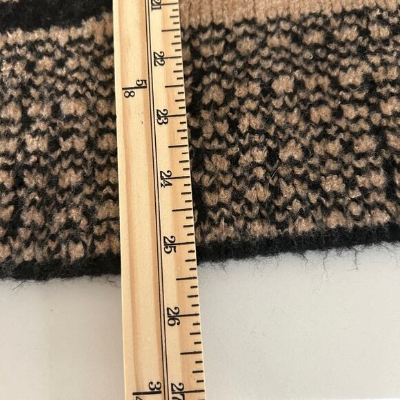 Aqua Bloomingdales Sweater 1/2 Zip Leopard Animal Print SZXXL Brown Black - Picture 10 of 11